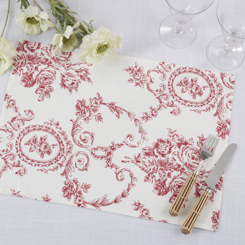 Napperon Floral, Rouge