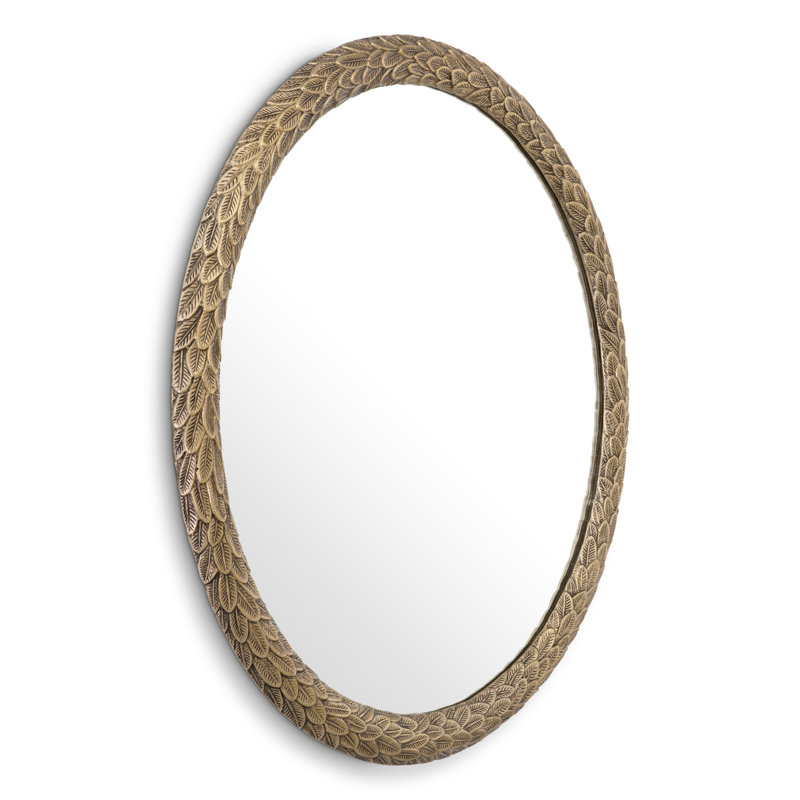 Mirror Soave Antique Brass Finish