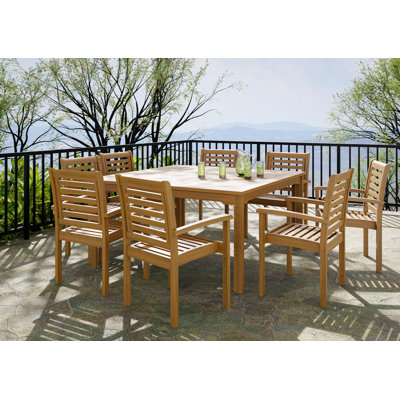 Amazonia 9Pc FSC Wood Outdoor Patio Dining Set