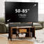 Charrisse Sturdy Rolling TV Stand with Wheels for 50-85 Inch TVs with Open Shelves TV Console