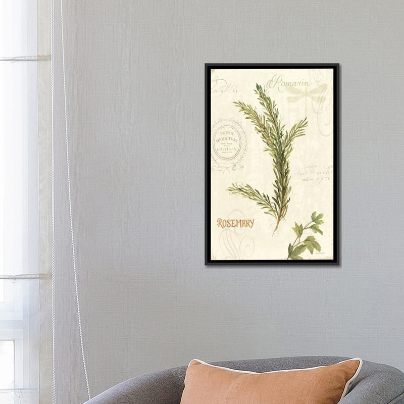 «Aromatique II», impression sur toile tendue, H 26 po x l 18 po x P 1,5 po, Toile avec cadre noir, Pas de tapis