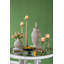 Decorative Round Ceramic Flower Vase with Small Handles and Textured Motif - 9" x 9" x 10" - Gold