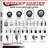 Poly Swivel Expanding Stem Caster Set 2 Total Lock Brakes