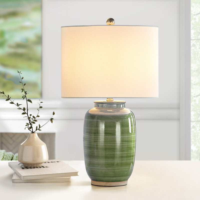 Lampe de table 25 po Carmeletta, Vert