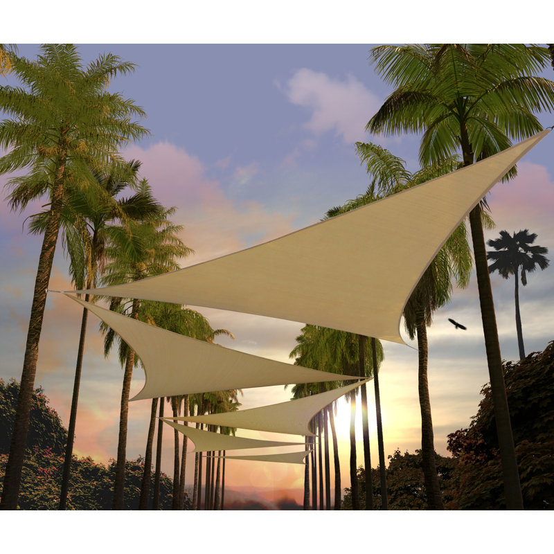Toile d'ombrage Amgo Triangle Sun, Beige sable, 8 pi x 8 pi