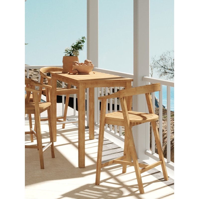 Mirador Rectangular Teak Outdoor Counter Height Table