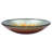 Eden Bath 18'' Orange Tempered Glass Circular Bathroom Sink