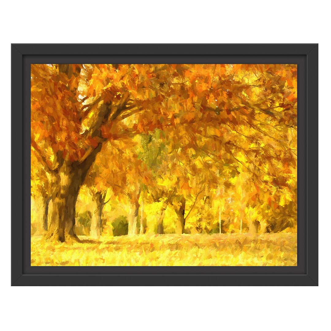 Gerahmtes Wandbild schÃ¶ne Herbstlandschaft Kunst