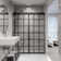 Houston 56-60" W x 76" H Double Sliding Frameless Shower Door with 3/8" Grid Clear Glass