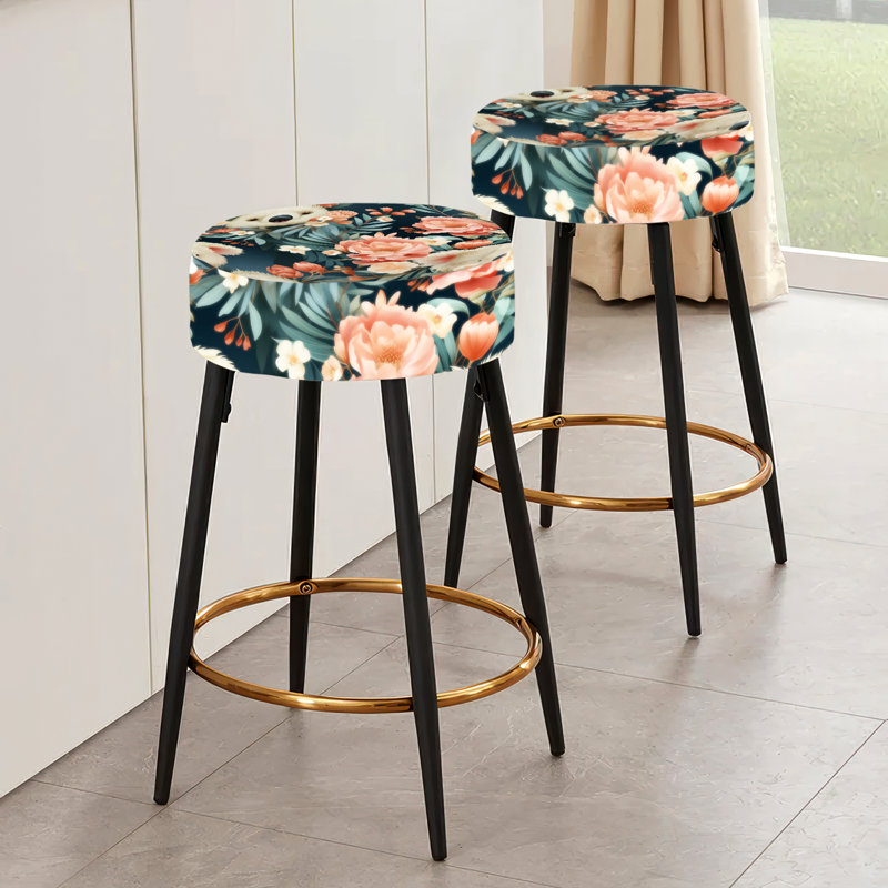Ensemble de 2 tabourets de bar Zaher Rose Koala