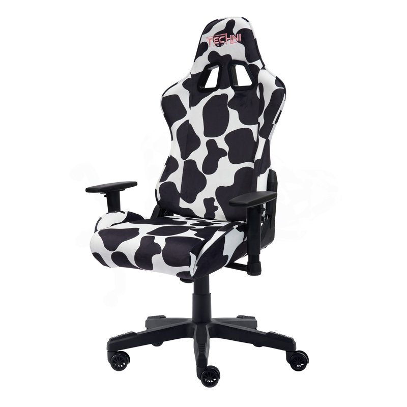 Fauteuil de jeu Cow Series, Noir / blanc