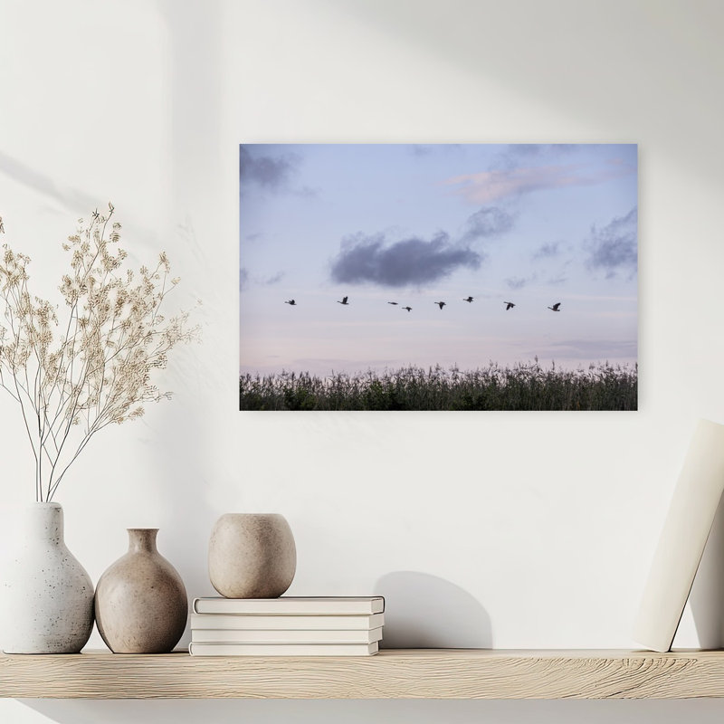 A Swedish Summer 7 Peaceful Serene Tranquil Bird Goose Nature Sunrise Wall Art Print 1 Piece Wrapped Canvas Wall Art