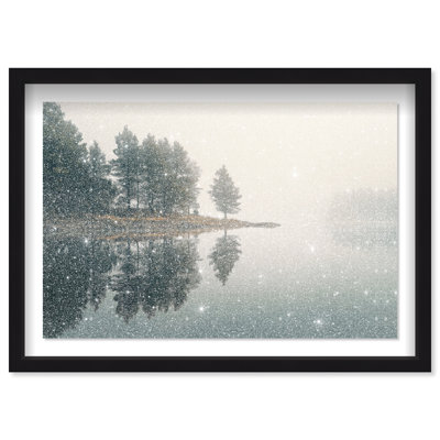 Morning Lake III Framed Graphic Art