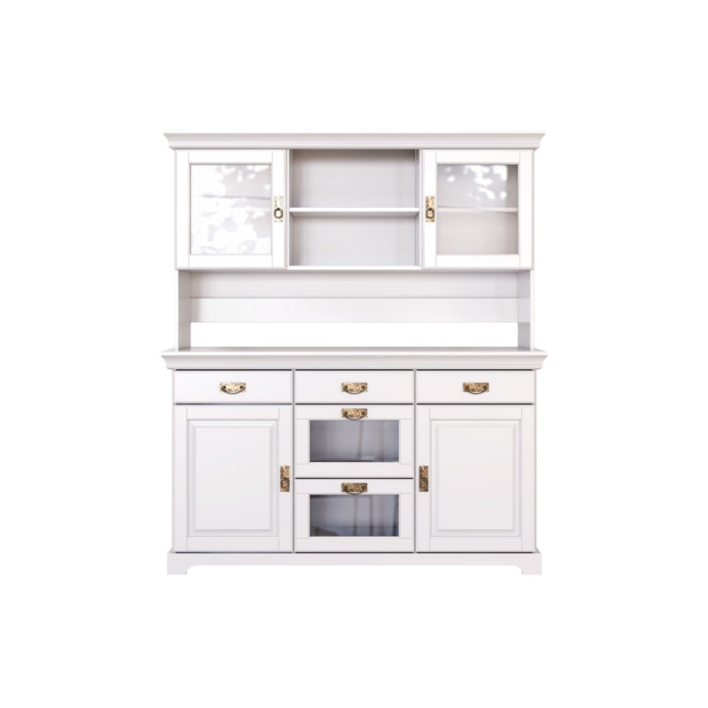 Harrietstown 145cm Solid Wood Sideboard, White