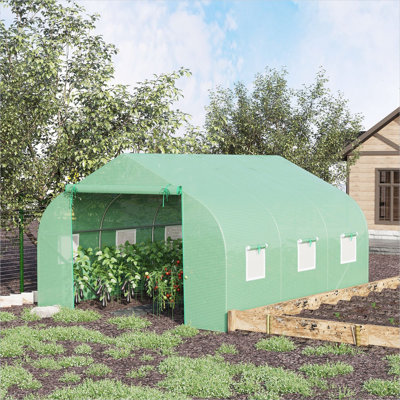 Serre en acier et en maille pour espace extérieur, 54,3 x 46,3 x 32,1 po, pour une utilisation quotidienne pratique