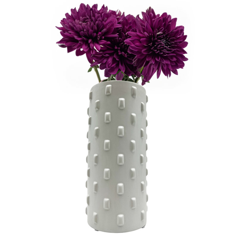 Vase de table en céramique Daaiel, H 10 po x l 5 po x P 5 po