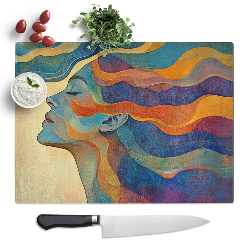 Woman of the 1960s Vol.5  Glass Chopping Board