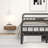 14"h Metal Platform Queen Bed Frame With Industrial Style Headboard & Footboard-297988834