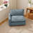 Upholstered Modern Linen Fabric Power One-Armed Chair-385199550