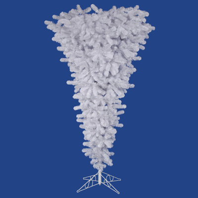 White Upside Down Artificial Christmas Tree with LED Lights