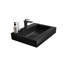 Bassin en quartz noir mat - Rehaussez l'esthétique de la salle de bain grâce à sa fonctionnalité intégrée élégante et durable