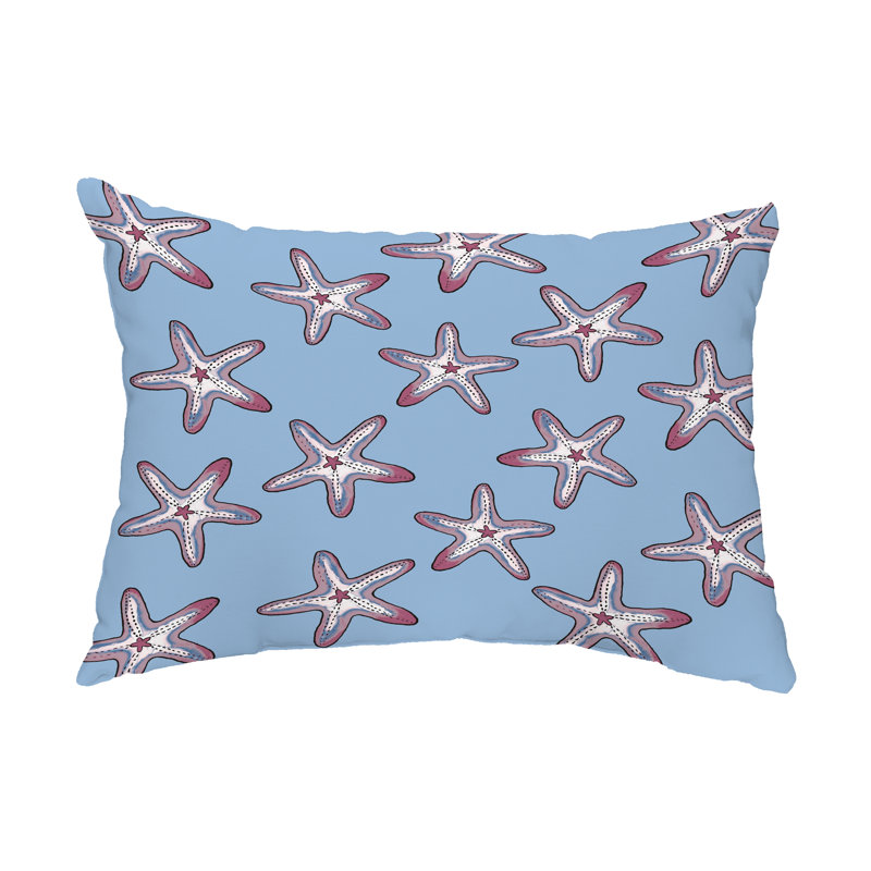 Geometric Outdoor Reversible Throw Pillow, Blue/Purple