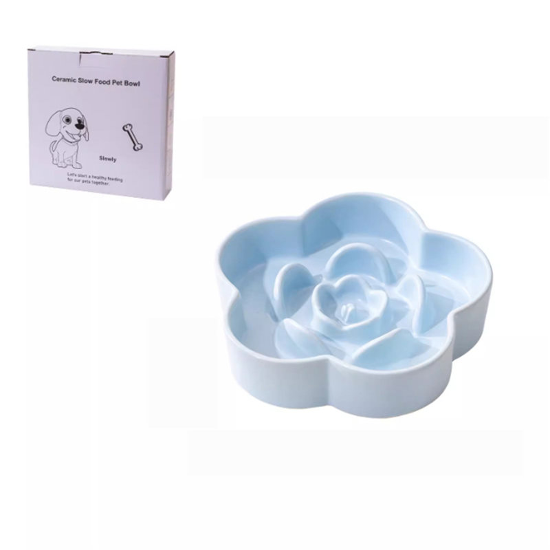 Bol pour animal à alimentation lente, Bleu