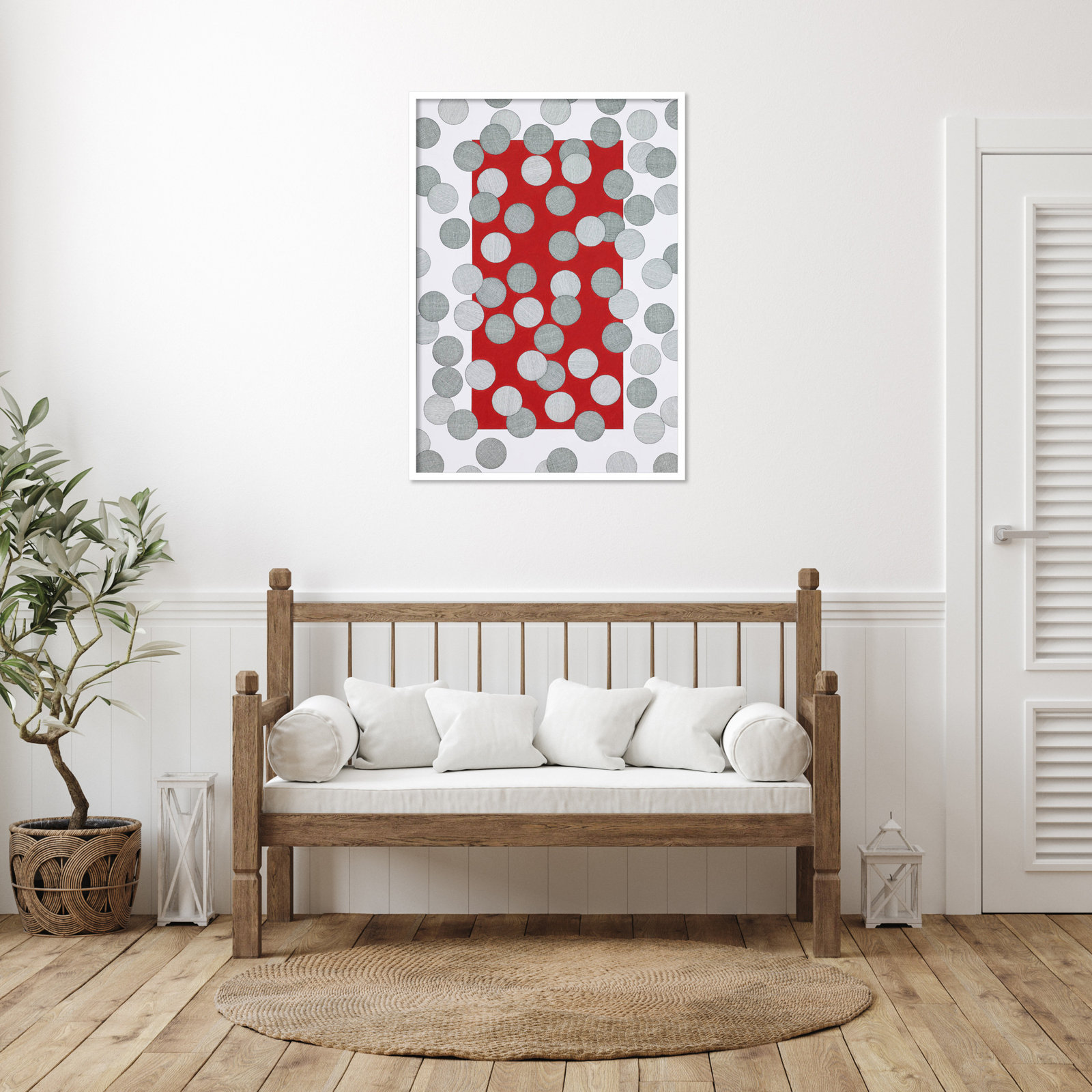 Over the Hills and Far Away Print, White, 41" H x 29" W x 1" D