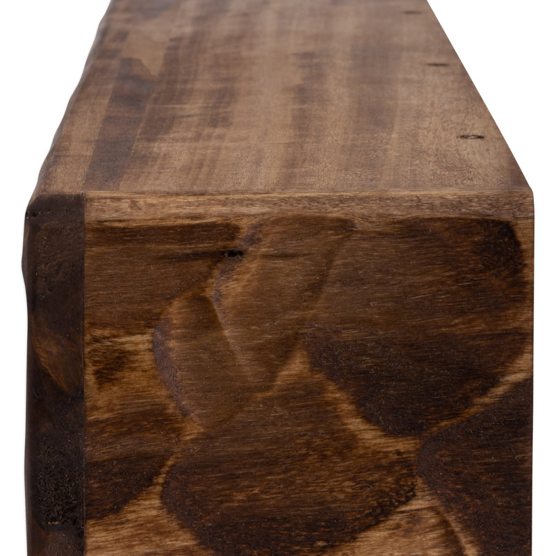 Rough Hewn 36" Dark Chocolate Poplar Fireplace Shelf Mantel