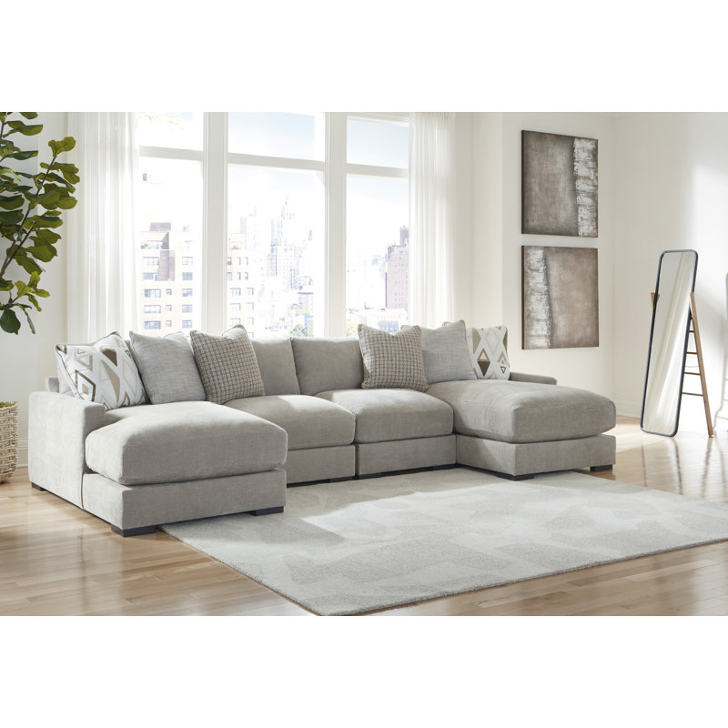 Canapé modulaire 4 pièces Aslan Court Pebble