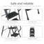 5-Step Reach Height Foldable Step Ladder With Tool Tray And Wide Non Slip Pedals, Convenient Handrails