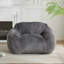 Fauteuil à billes d'intérieur, fausse fourrure grise