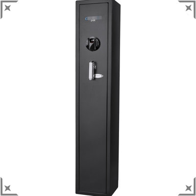 Secure Biometric Cabinet 1.83 Cu Ft - Black Steel Construction For Security Safe With Access Protection