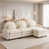 Beige White+3Seat+1Ottoman