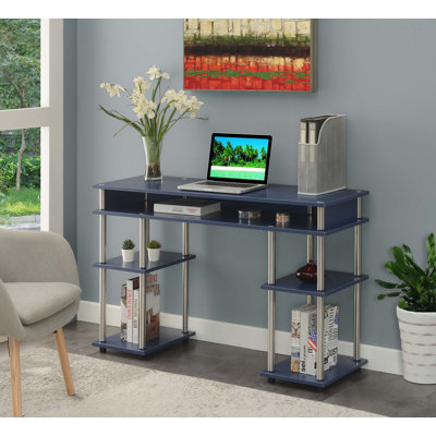 Edwin No Tools Writing Desk with Shelves