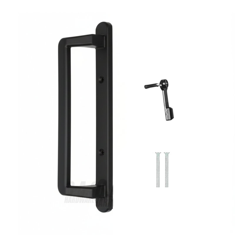 Poignée de porte intérieure en verre coulissante GPT, Noir