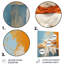 Linge à linge blanc et orange côtier 3 - Art mural en métal-101156195