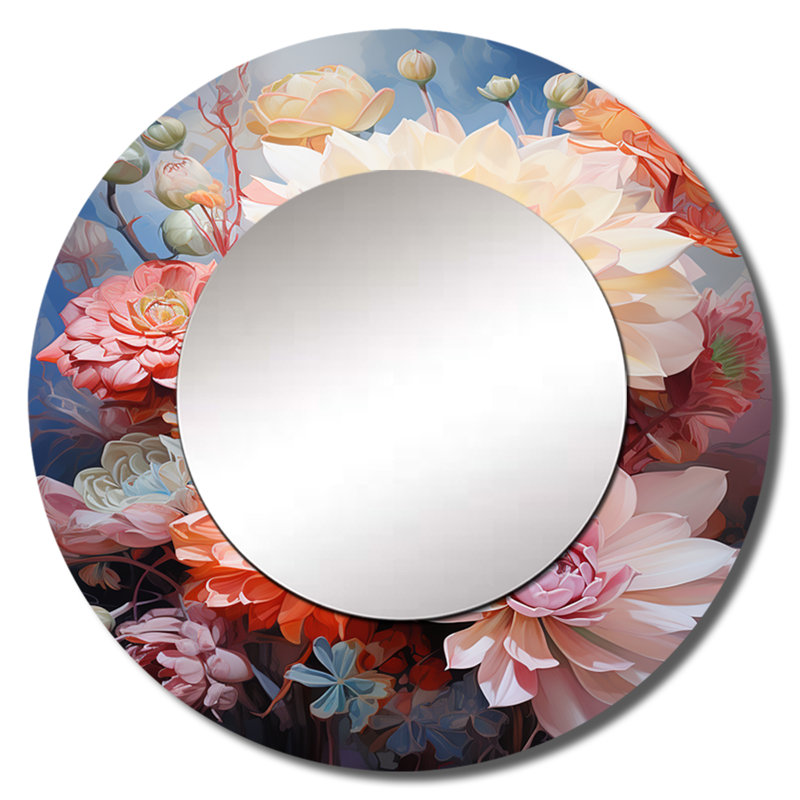 «Colorful Succulent Romantic Impression I - Succulent Large Mirror», impression sur toile, 29 po x 29 po