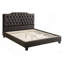 Mobilier de chambre à coucher tête de lit tapissier capitonné noir