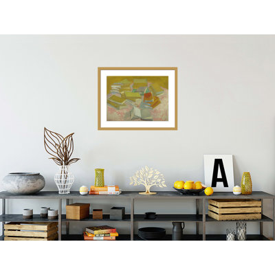 «Piles of French Novels» par Vincent van Gogh, impression giclée encadrée