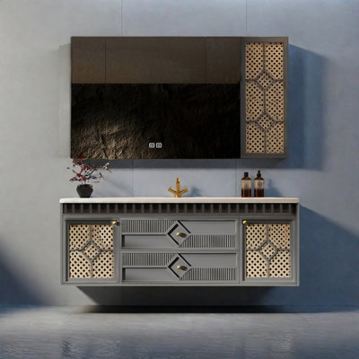 French style rock plate bathroom cabinet
