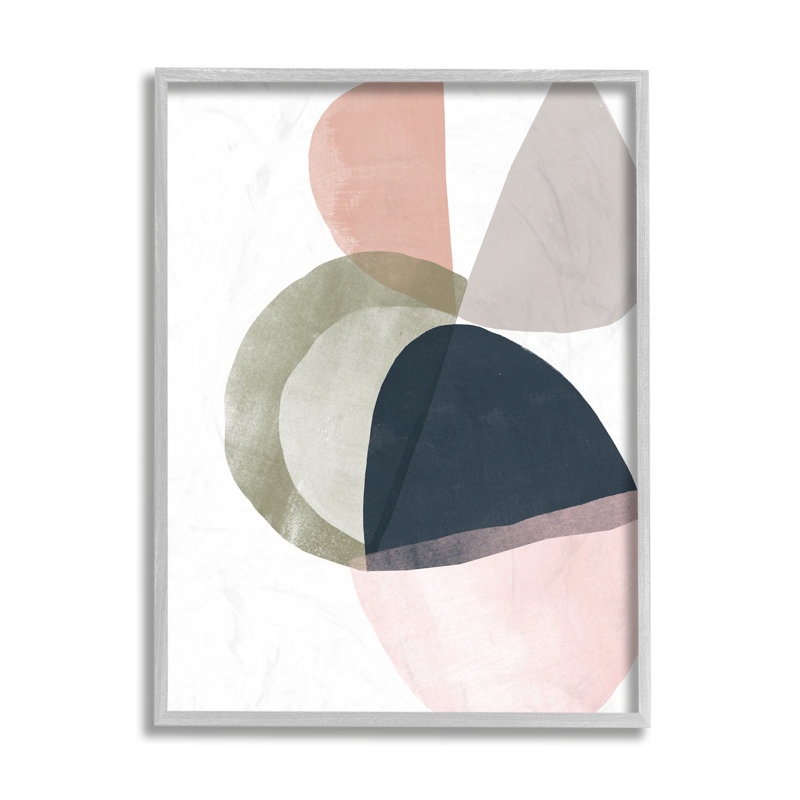 Abstraction encapsulée biologique bleu vert rose, H 14 po x l 11 po, Estampe numérique Farmhouse