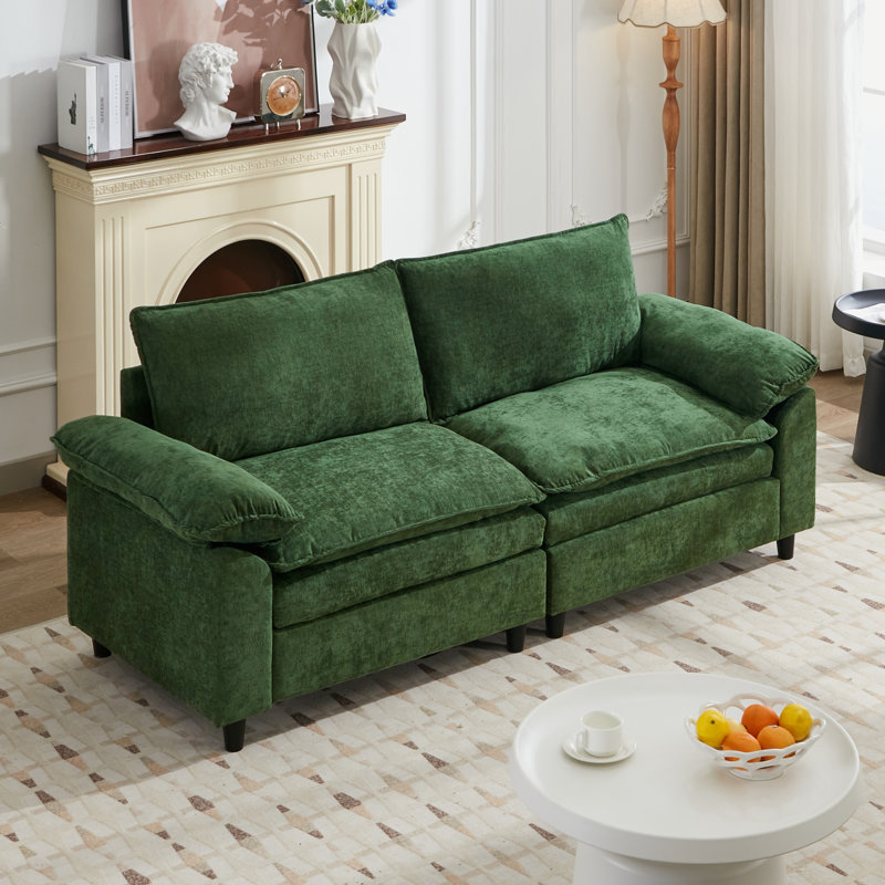 Canapé modulaire 79 po 79 po, Vert