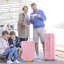 Ensembles de bagages 3 pièces, valises rigides durables en ABS rigide avec roues pivotantes doubles 20/24/28 pouces (rose)