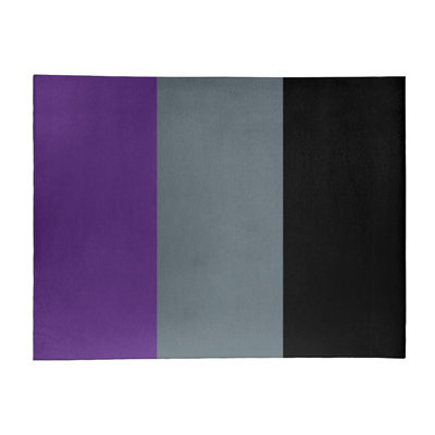 Tapis à rayures mauve/gris ardoise/noir