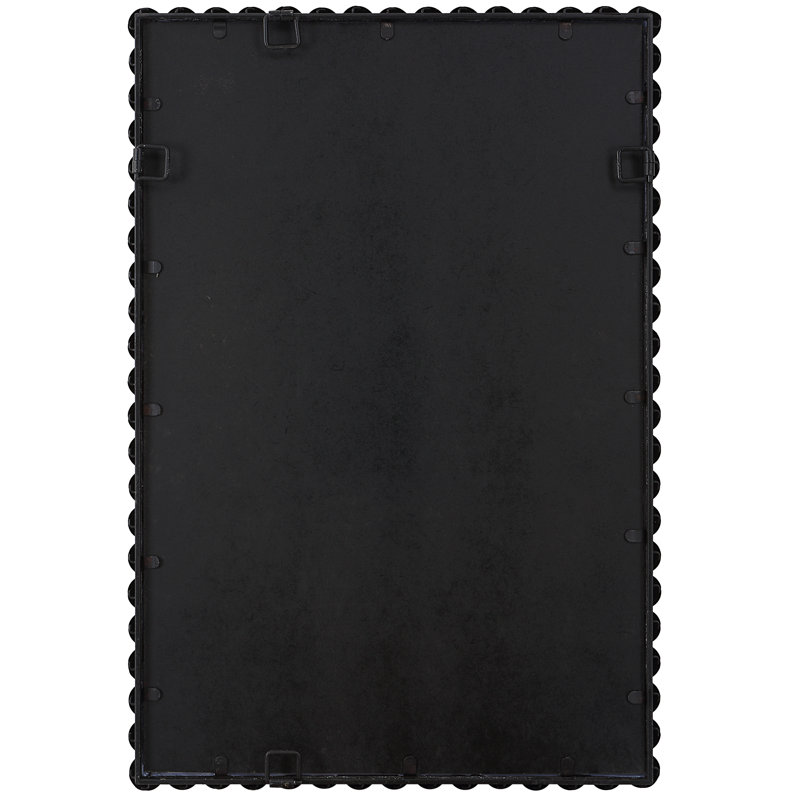 Sanne Metal Mirror, Matte Black, 30" H x 20.5" W