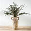 Vase en céramique de 9,6 pouces en terre cuite avec poignées, vase rustique de style campagnard pour décoration intérieure