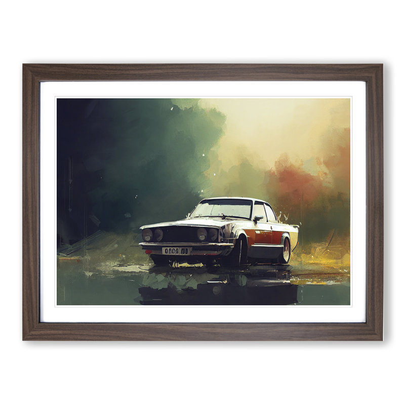Concept Car Vol.2 - Framed Print, 46cm H x 64cm W x 2cm D, Walnut