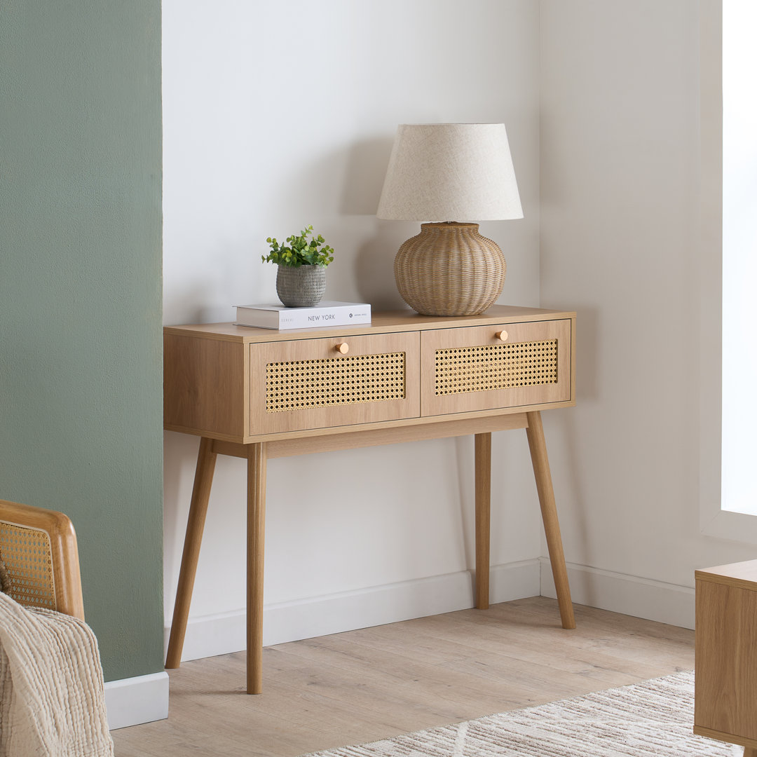 Noemi Rattan Console Table 100CM Width