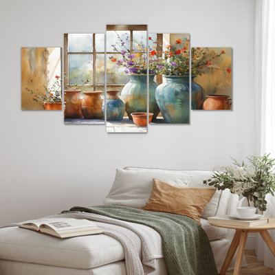 «Farm Pottery Earthy Color Simplicity I - Boho Pottery», ensemble d'art mural